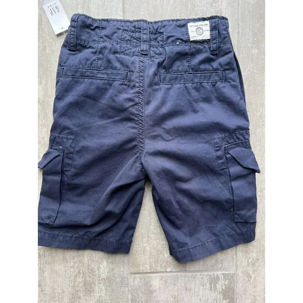 Gap Kids Toddler Boy Cargo Shorts Khaki Chino Navy Everyday Casual Dressy 6 Slim